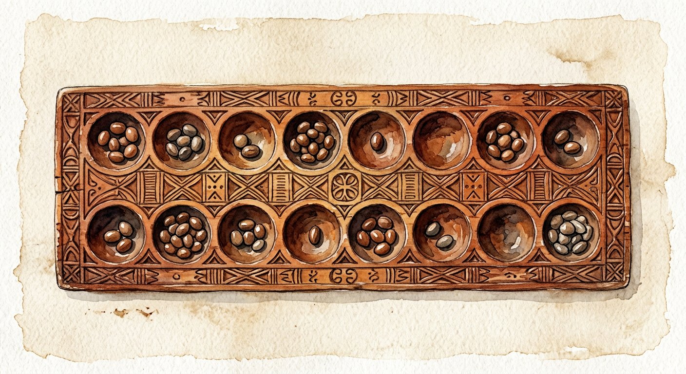 Igisoro Board — traditional Rwandan strategy board game